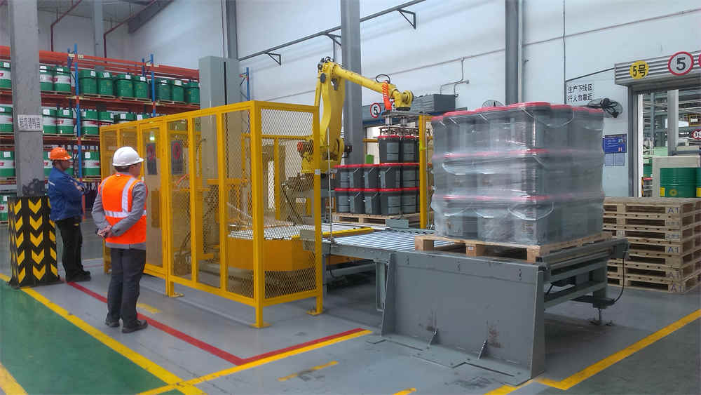 Автоматическая онлайн-машина для упаковки в стретч-пленку с поворотным столом T2000FZ-PL