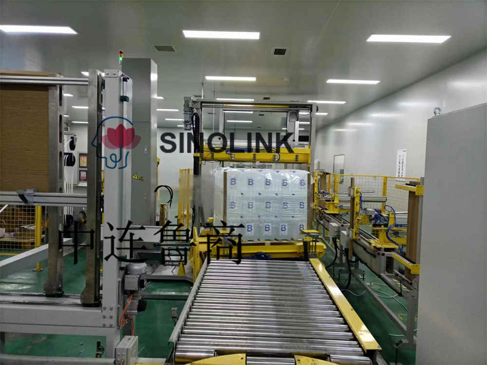 Автоматическая упаковочная машина для поддонов с расширенным бумажным уголком