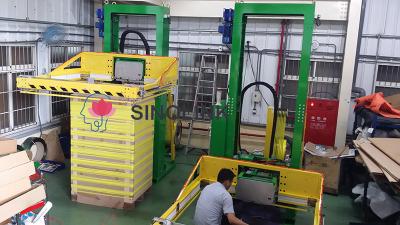 Горизонтальная полностью автоматическая обвязочная машина для поддонов