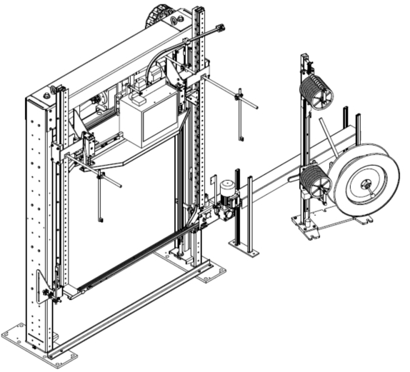 Автоматическая вертикальная машина для обвязки поддонов Automatic Vertical Pallet Strapping Machine