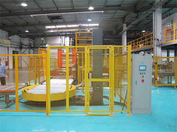 Автоматическая онлайн-машина для упаковки в стретч-пленку с поворотным столом T2000FZ-PL Automatic Online Turntable Stretch Film Wrapper Machine T2000FZ-PL